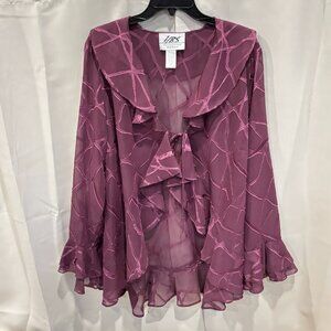 Vtg HBC Collection Womens Top Size 18W Ruffle Fairycore Artsy Coquette Y2K 18939